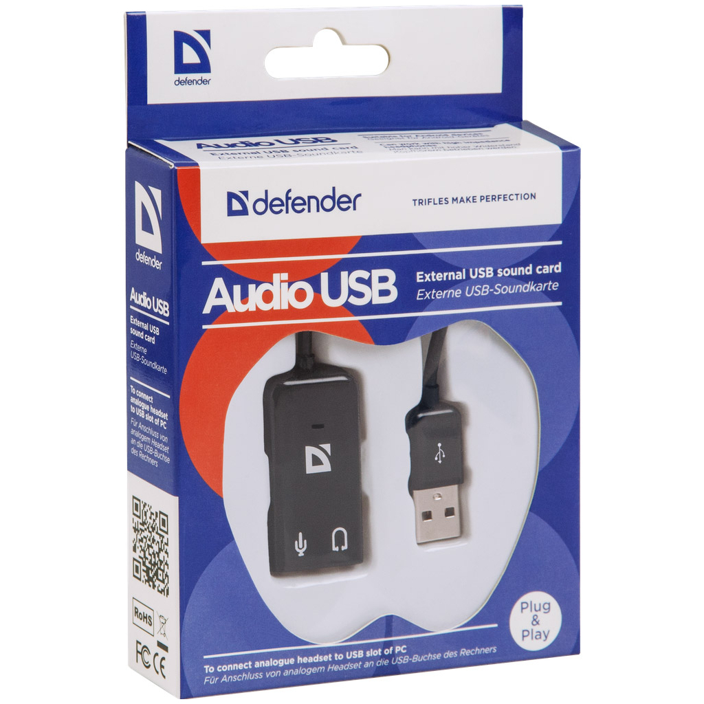 Звукова плата Defender Audio USB 2х3,5mm jack (63002) - изображение 2