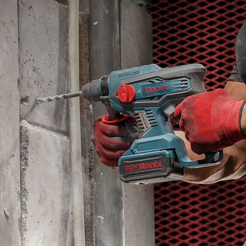 Перфоратор Ronix акумуляторний 20В (без АКБ та ЗП) (8910) - изображение 9