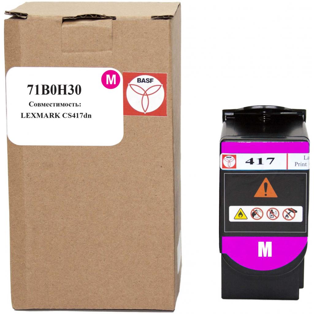 Тонер-картридж BASF Lexmark CS417dn 71B0H30 Magenta (BASF-KT-71B0H30) - зображення 1