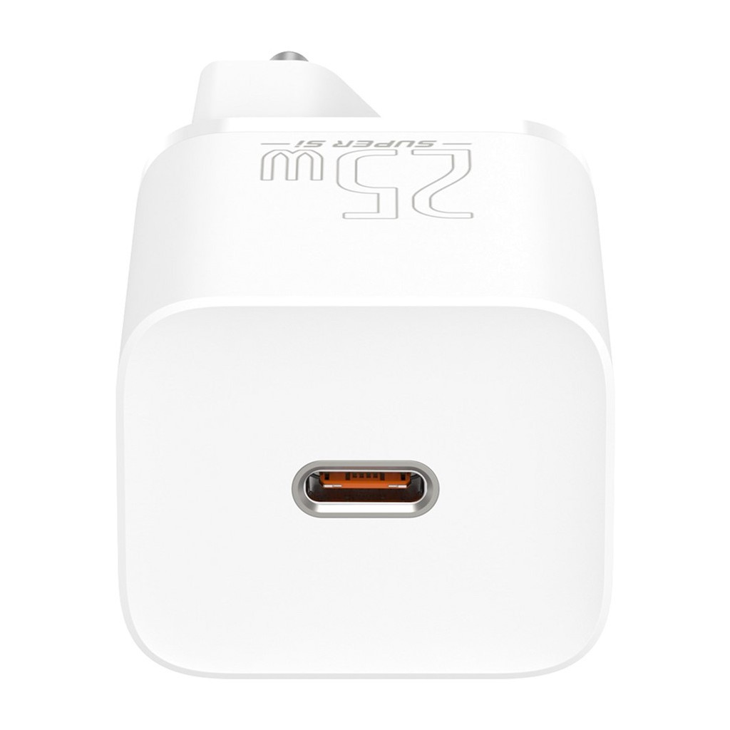 Зарядний пристрій Baseus 1xUSB 25W (USB-C) + Cable Type-C white (TZCCSUP-L02) - зображення 4