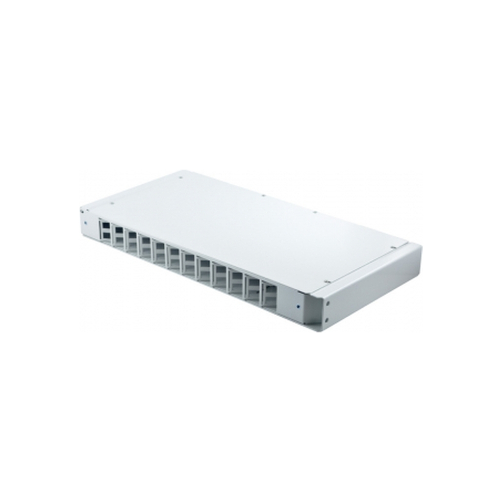 Патч-панель оптична 1U, SC, сплайс касети S400-A Crosver (FOB 19/1-400A/24-1-24-SC) - зображення 1