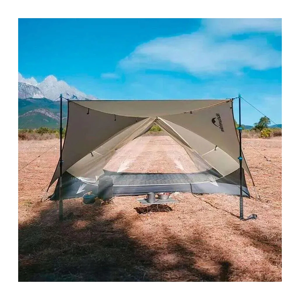 Намет Naturehike надлегкий двомісний Mongar CNK2550WS016, 15D, сiрий (6927595770504) - зображення 4