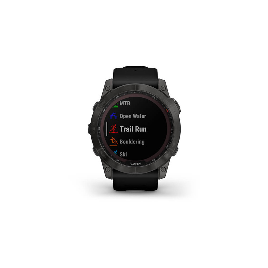 Смарт-годинник Garmin fenix 7X Sapph Sol Carbon Gray DLC Ti w/ Black, GPS (010-02541-11) - зображення 7
