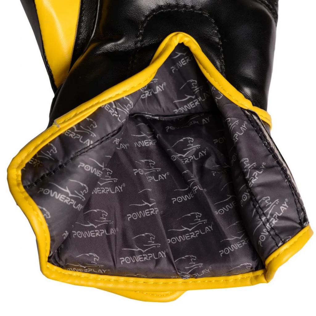Боксерські рукавички PowerPlay 3018 16oz Black/Yellow (PP_3018_16oz_Black/Yellow) - зображення 5