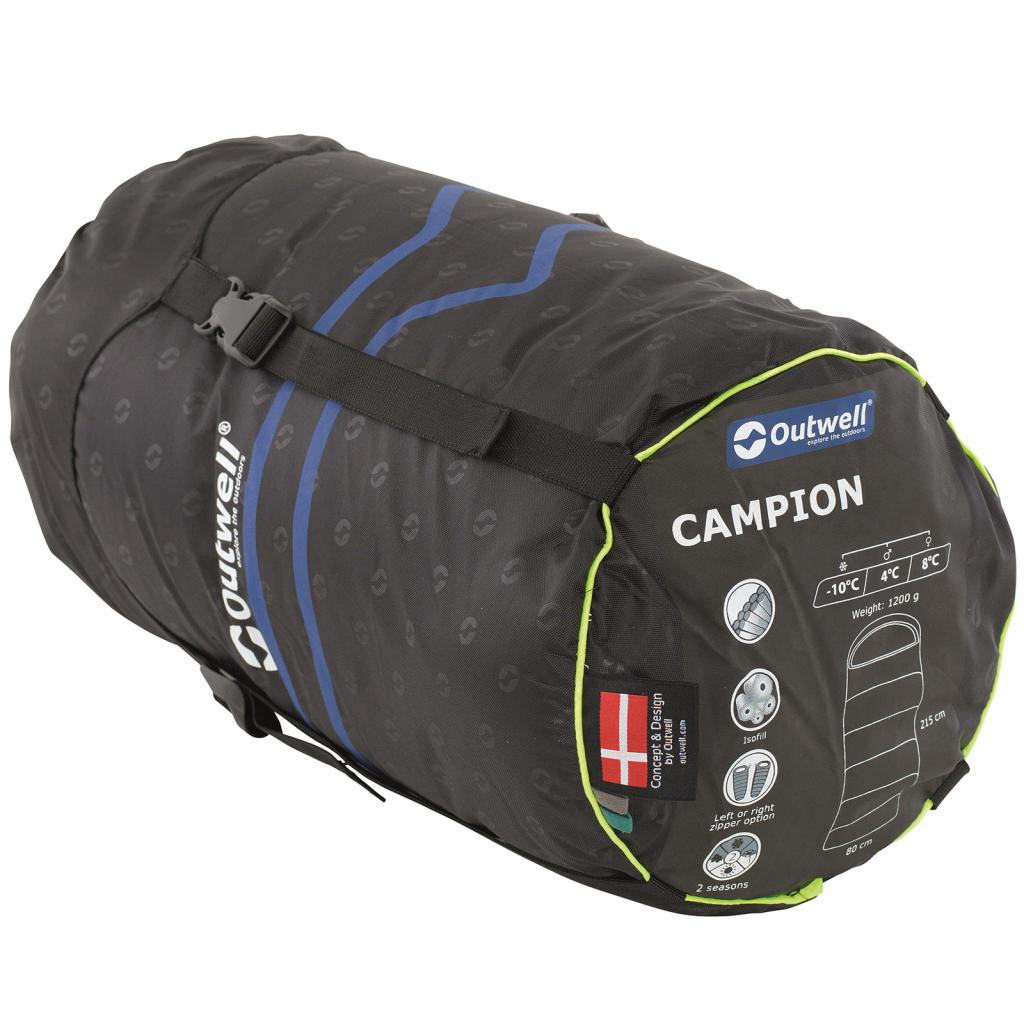 Спальний мішок Outwell Campion +4C Green Left (928830) - зображення 8