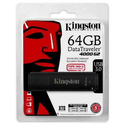 USB флеш накопичувач Kingston 64GB DataTraveler 4000 G2 Metal Black USB 3.0 (DT4000G2/64GB) - зображення 6