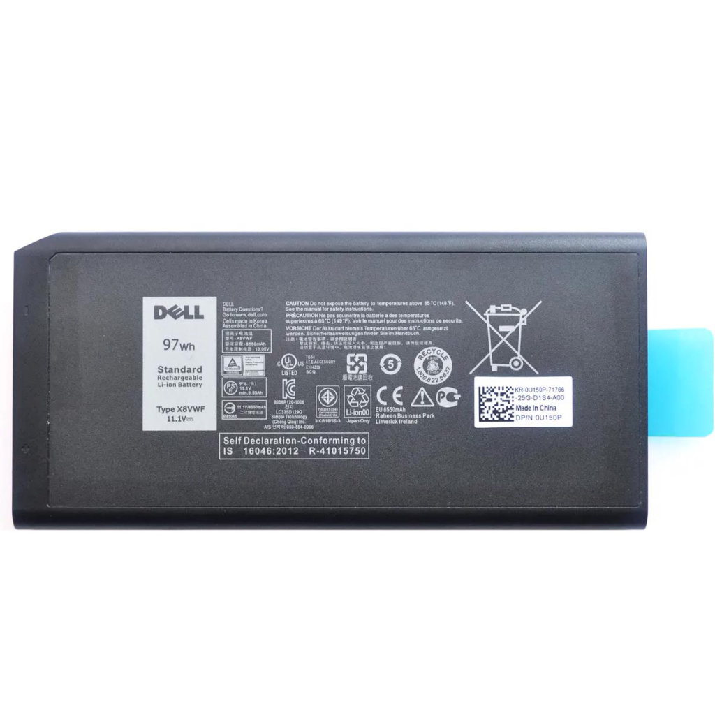 Акумулятор до ноутбука Dell Latitude E7404 X8VWF, 97Wh (8550mAh), 9cell, 11.1V, Li-ion (A47743) - зображення 1