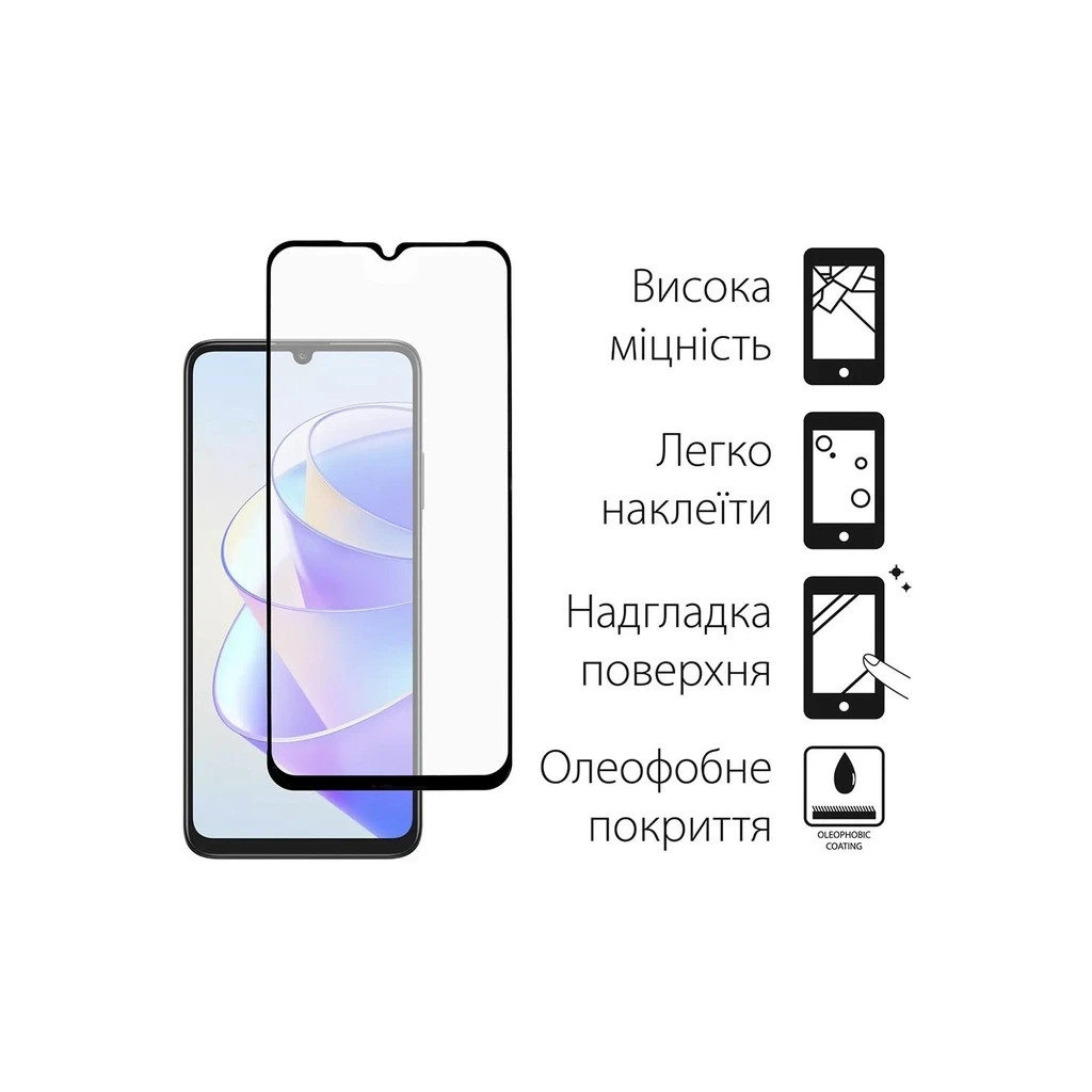 Чохол до мобільного телефона Dengos Kit for Honor x7a case + glass (Black) (DG-KM-55) - зображення 3