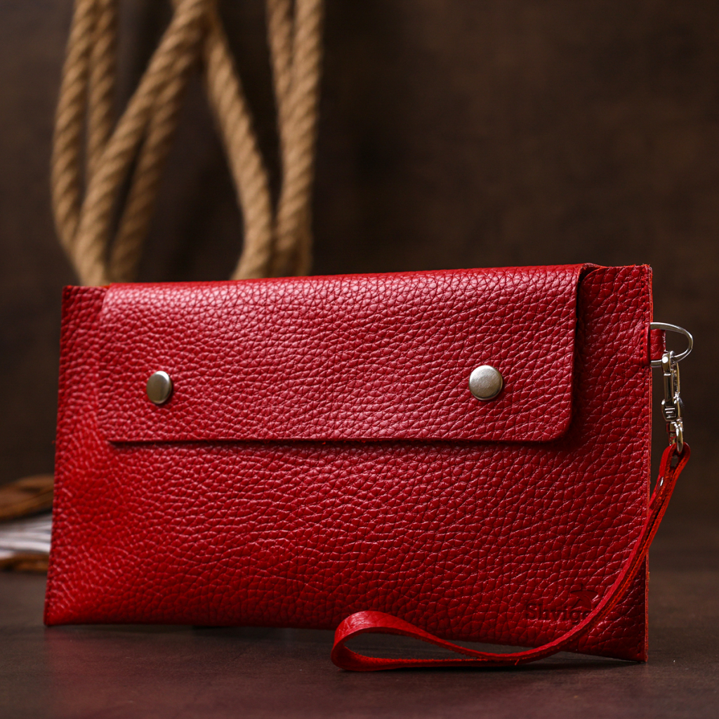 Косметичка Shvigel Шкіряна тревел Червона (16417) - зображення 8