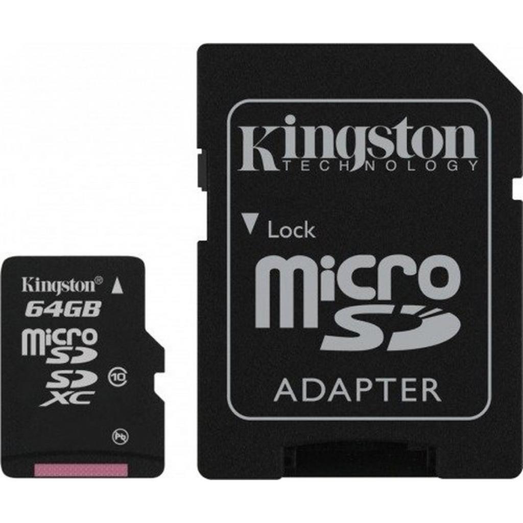 Карта пам'яті 64Gb microSDXC class 10 Kingston (SDCX10/64GB) - зображення 1