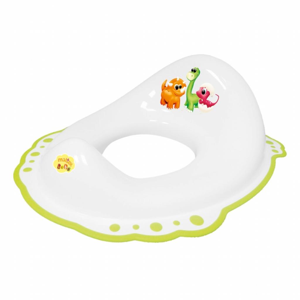 Накладка на унітаз Maltex з гумками Діно Біле (3910436) - зображення 1