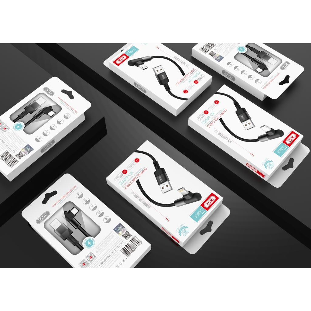 Дата кабель USB 2.0 AM to Lightning 1.0m 2.4A 90° corner white XO (NB152-L-1-WH) - зображення 3