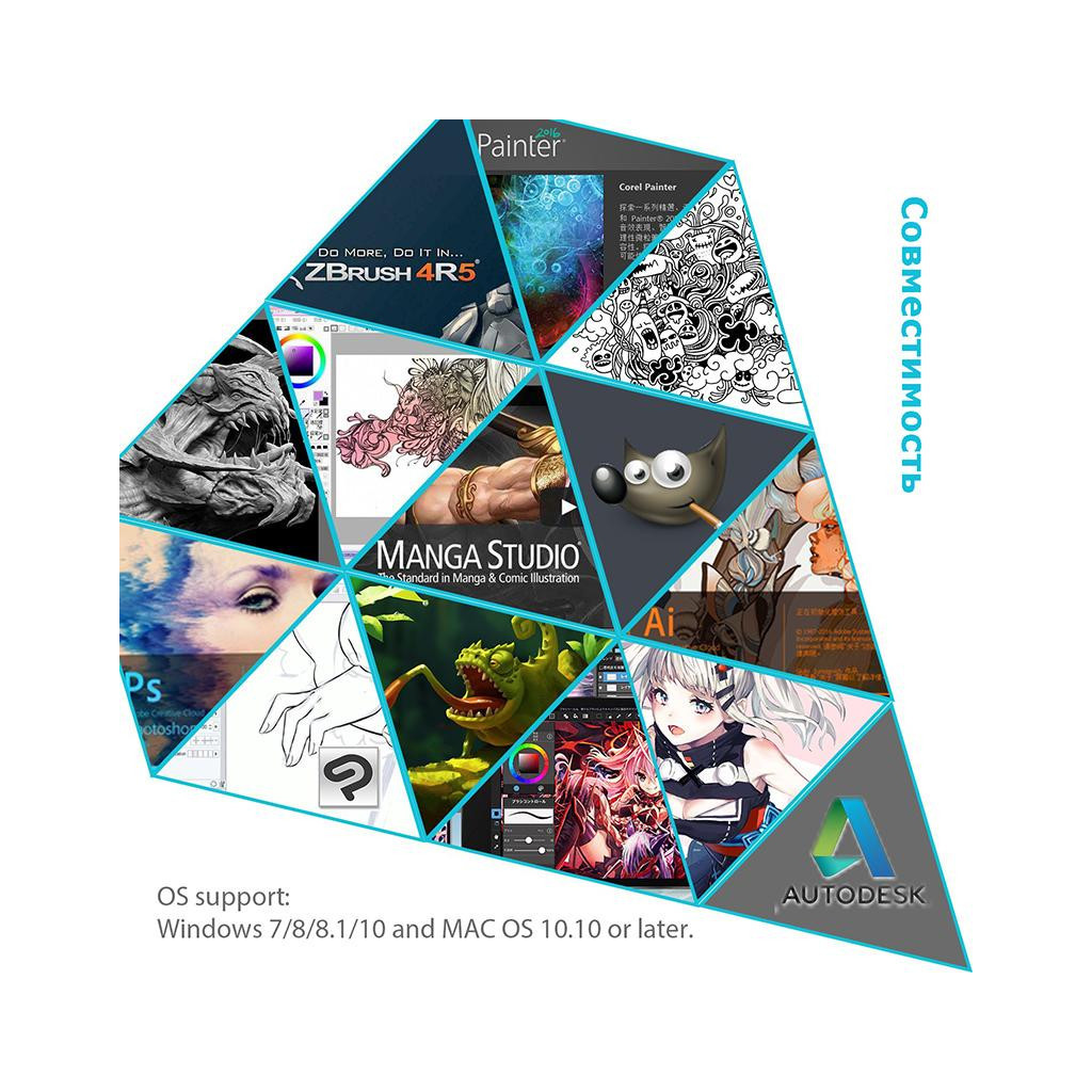 Графічний планшет Huion Kamvas GT-221Pro V2 (GT221PROV2) - зображення 6