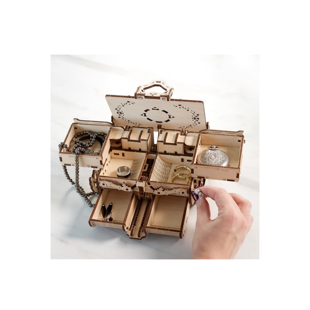 Збірна модель Ugears механічний Антикварна скринька (70089) - зображення 7