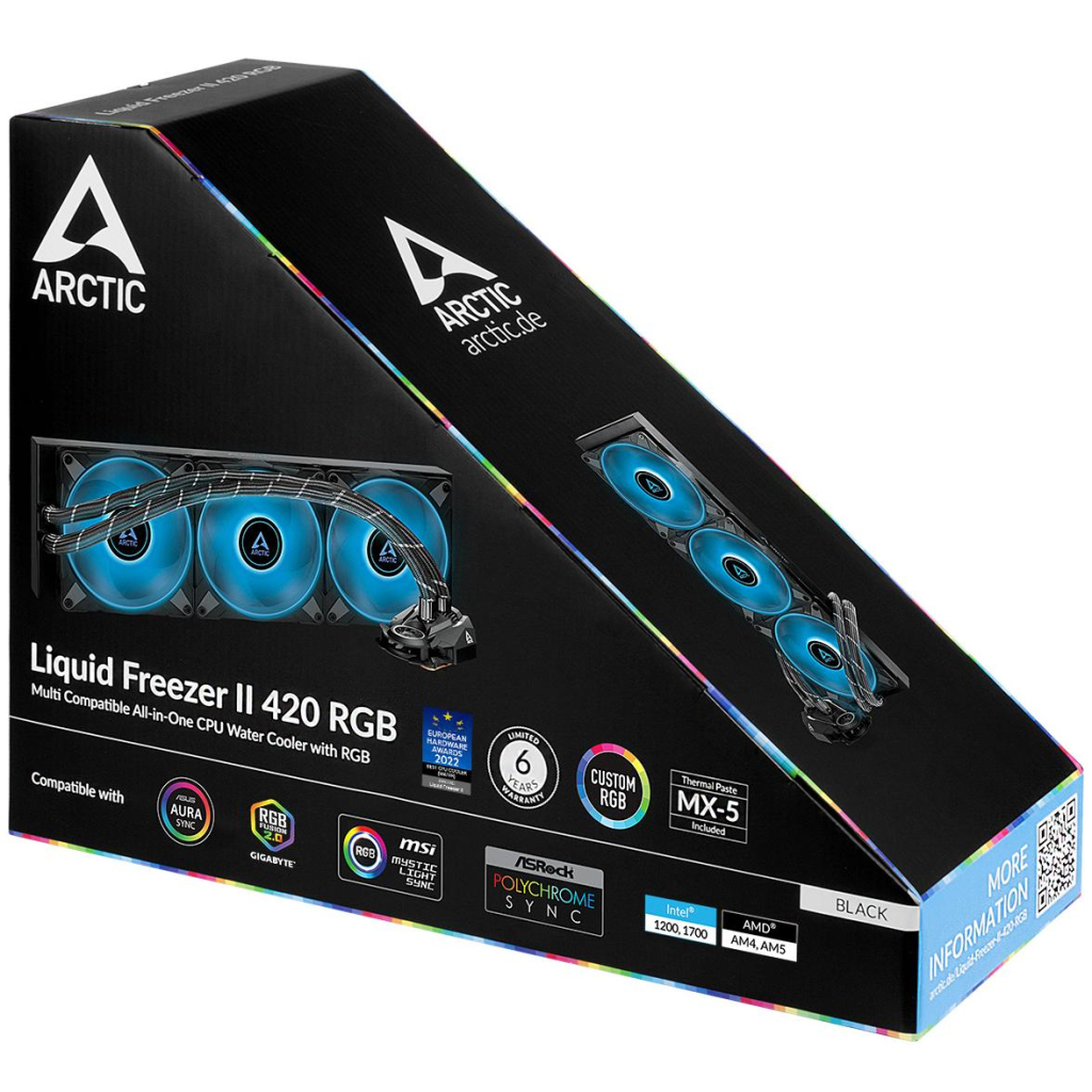 Система рідинного охолодження Arctic Liquid Freezer II 420 RGB (ACFRE00110A) - зображення 4