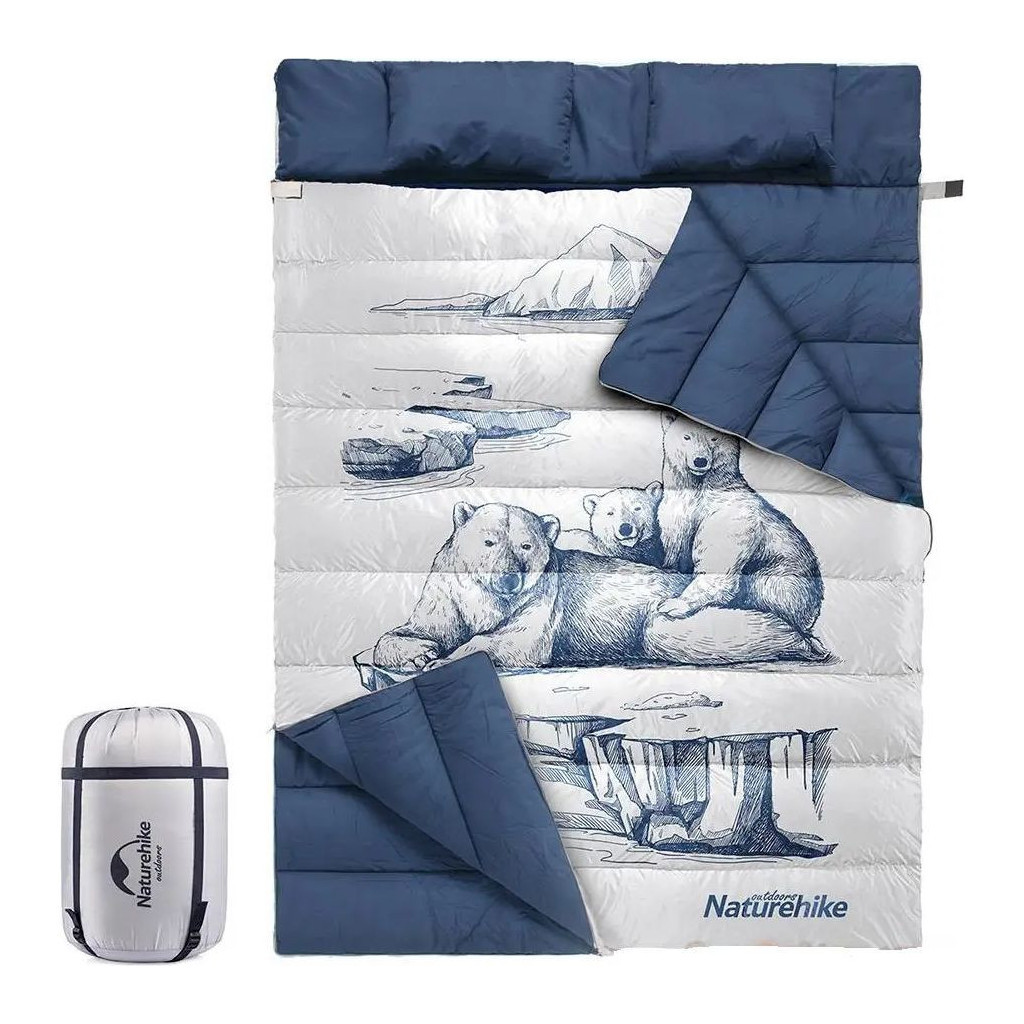 Спальний мішок Naturehike двомісний NH21MSD06 темно-синій (6927595795323) - зображення 4