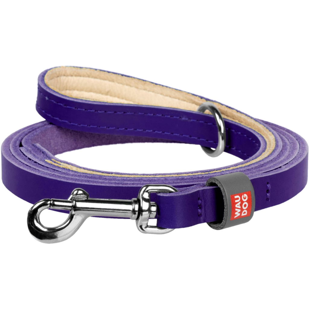 Повідець для котів WAUDOG Classic XXS-XS Ш 12 мм Д 122 см фіолетовий (60329) - зображення 1