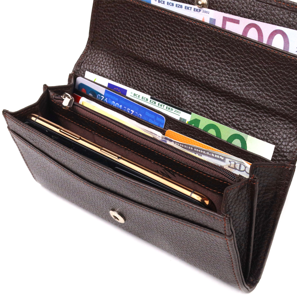 Гаманець Canpellini З натуральної шкіри Коричневий (21629) - зображення 6