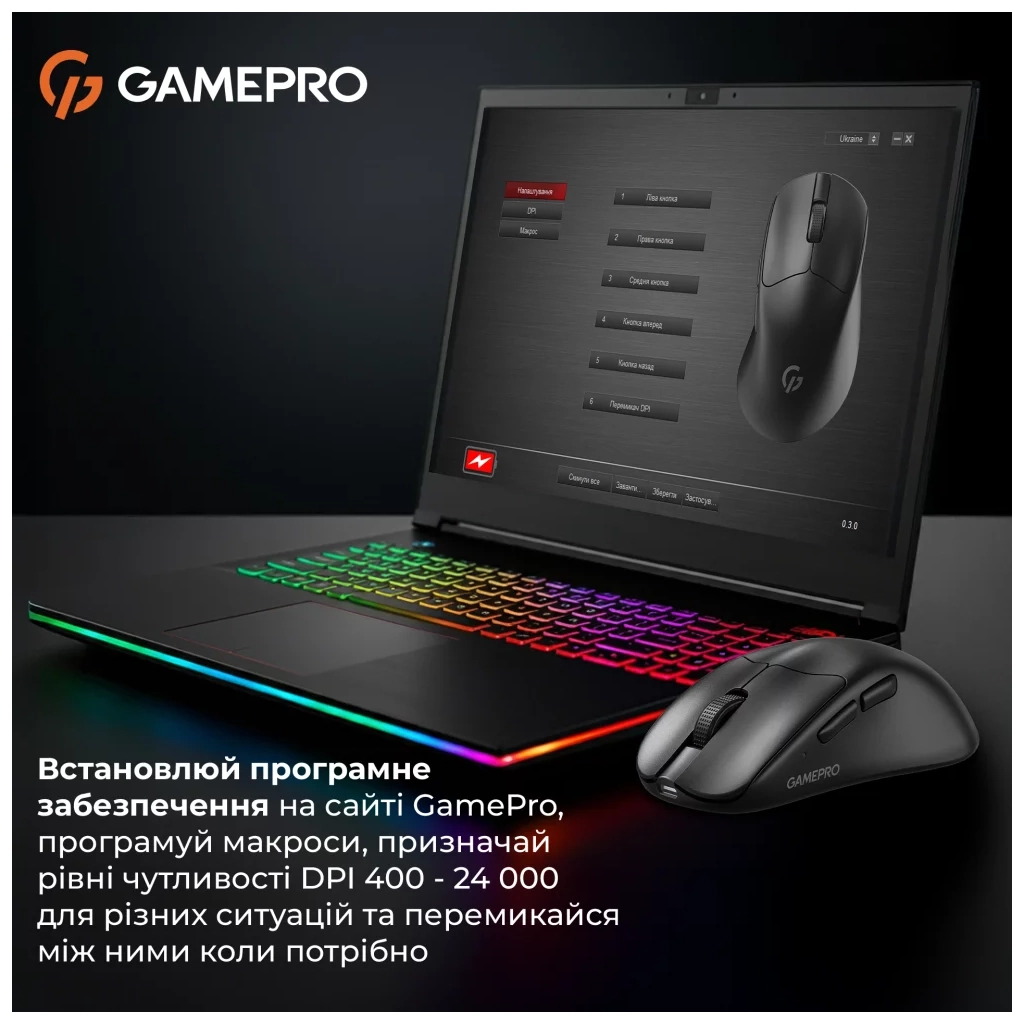 Мишка GamePro Genesis Avenger Wireless/Bluetooth/USB Black (GM096B) - зображення 5