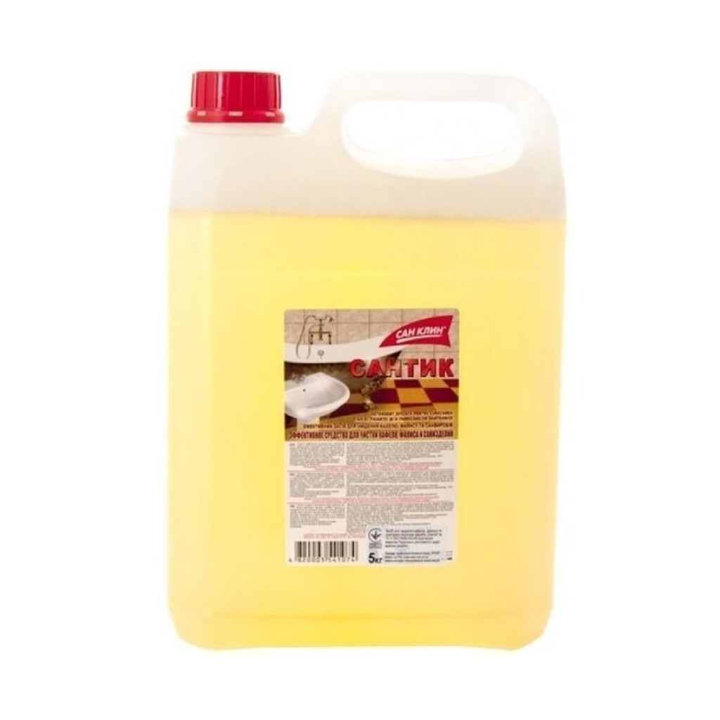 Рідина для чищення ванн San Clean Сантік для сантехніки 5 кг (4820003541074) - зображення 1