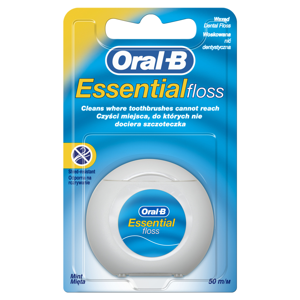 Зубна нитка Oral-B Essential floss Waxed м'ятна 50 м (3014260280772/5010622005029) - изображение 2