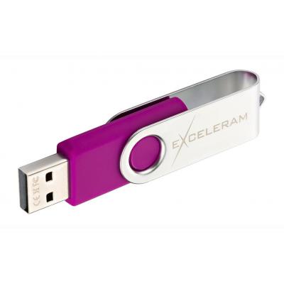 USB флеш накопичувач eXceleram 32GB P1 Series Silver/Purple USB 2.0 (EXP1U2SIPU32) - зображення 5