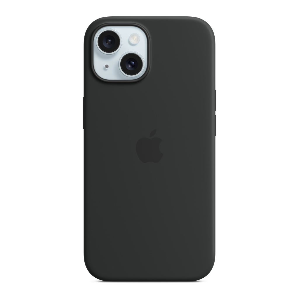 Чохол до мобільного телефона Apple iPhone 15 Silicone Case with MagSafe Black (MT0J3ZM/A) - изображение 1