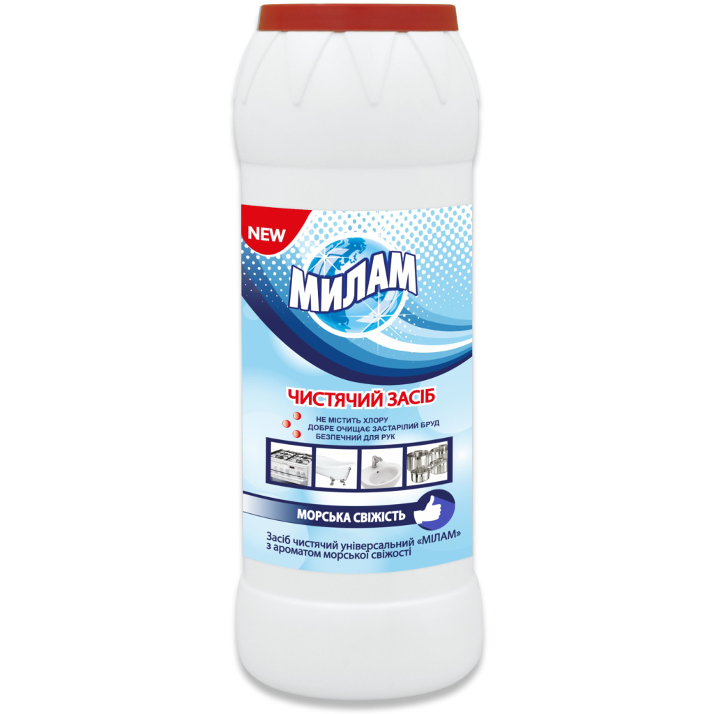 Порошок для чищення кухні Мілам Морська свіжість 500 г (4820152290540) - зображення 1