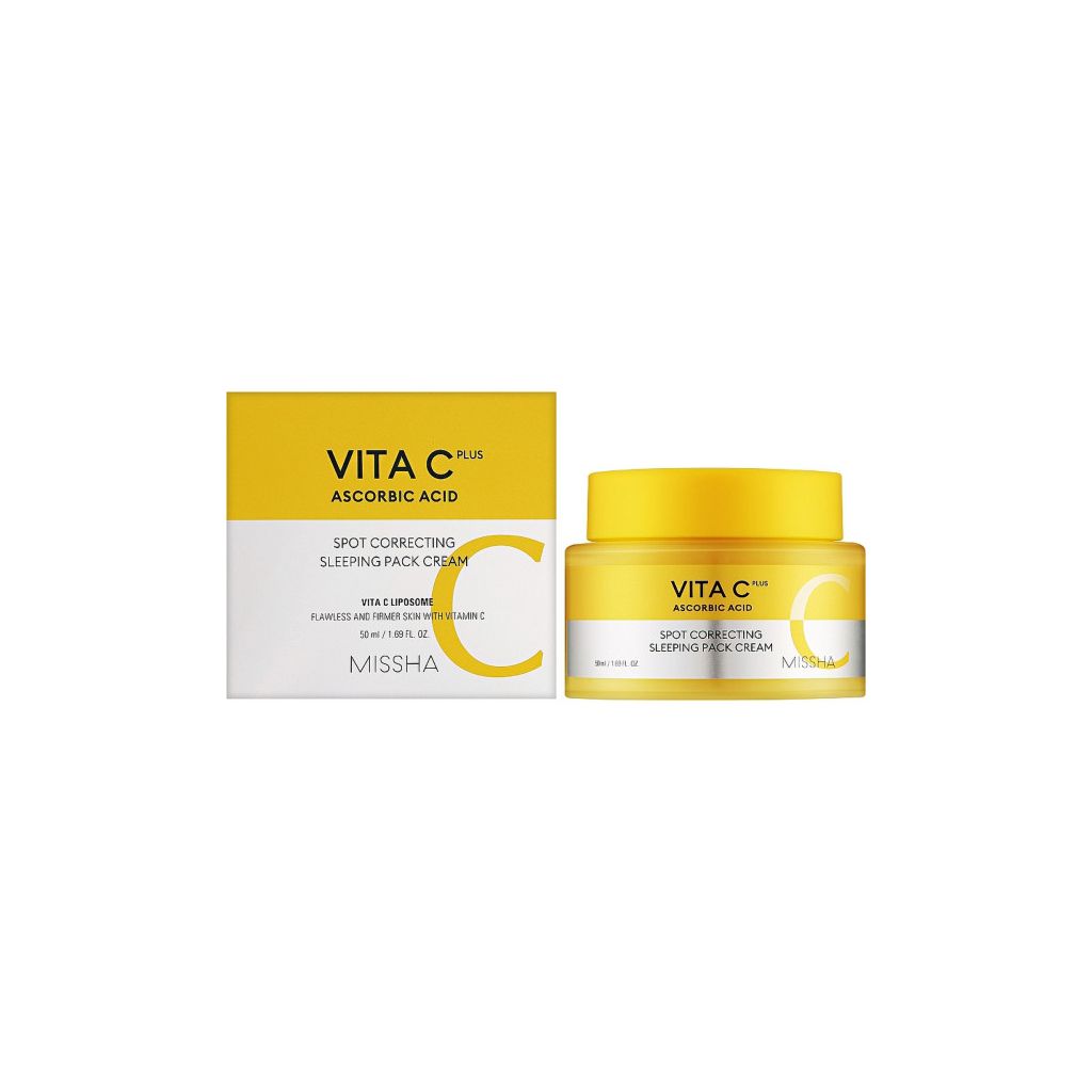 Крем для обличчя Missha Vita C Plus Spot Correcting Sleeping Mask Pack Cream 50 мл (8809747962624) - зображення 2