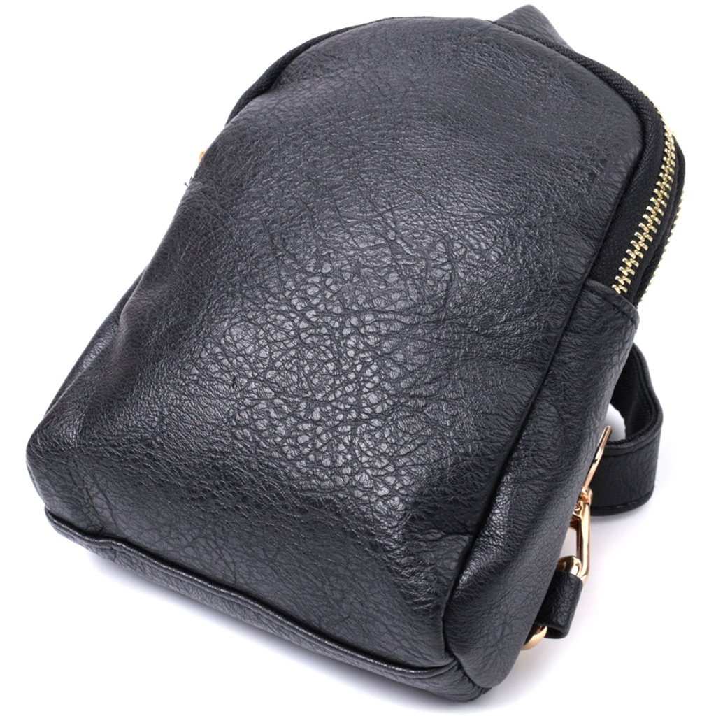 Сумка Vintage Жіноча через плече на два відділення з екошкіри Чорна (22784) - зображення 5