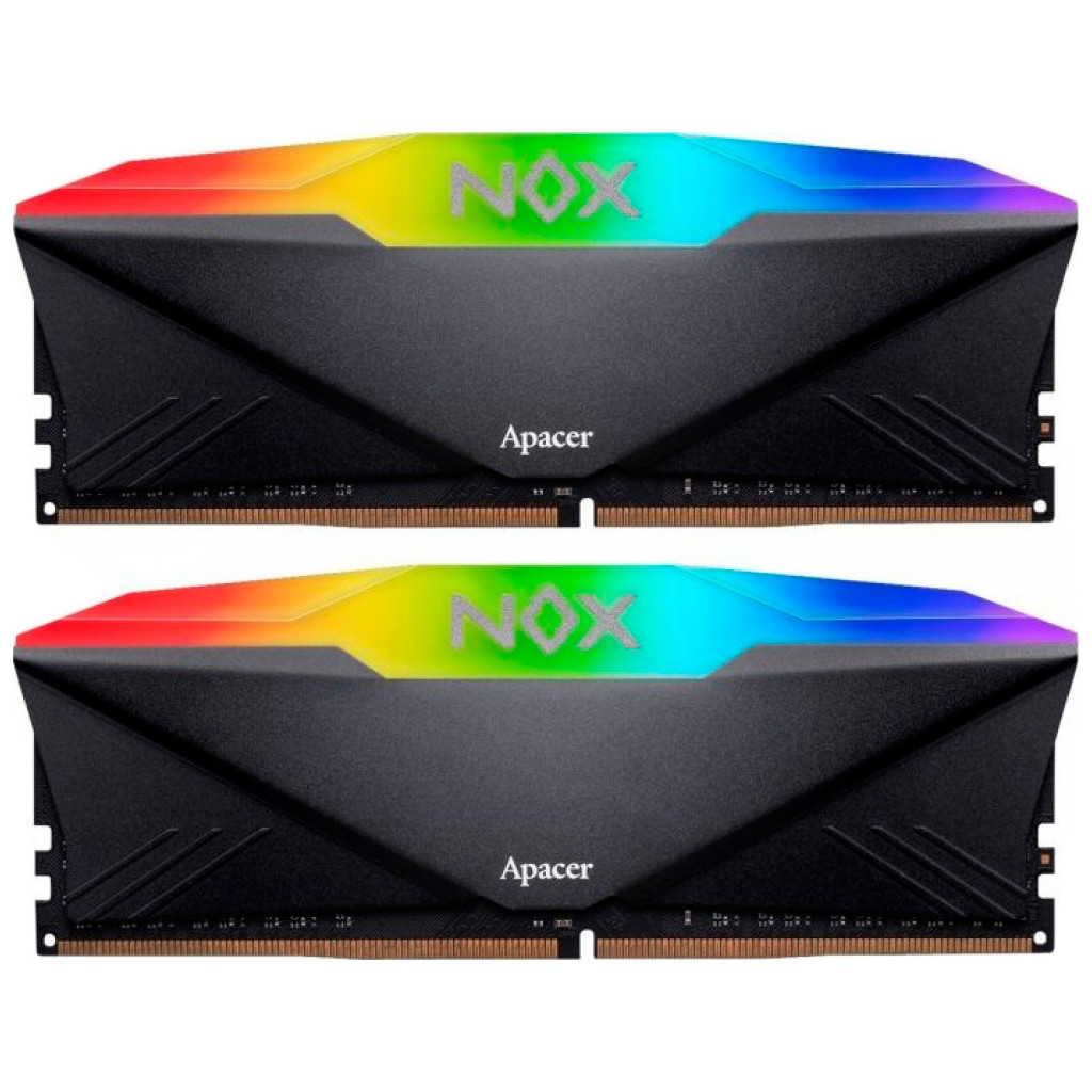 Модуль пам'яті для комп'ютера DDR4 32GB (2x16GB) 3600 MHz NOX RGB Black Apacer (AH4U32G36C25YNBAA-2) - зображення 1
