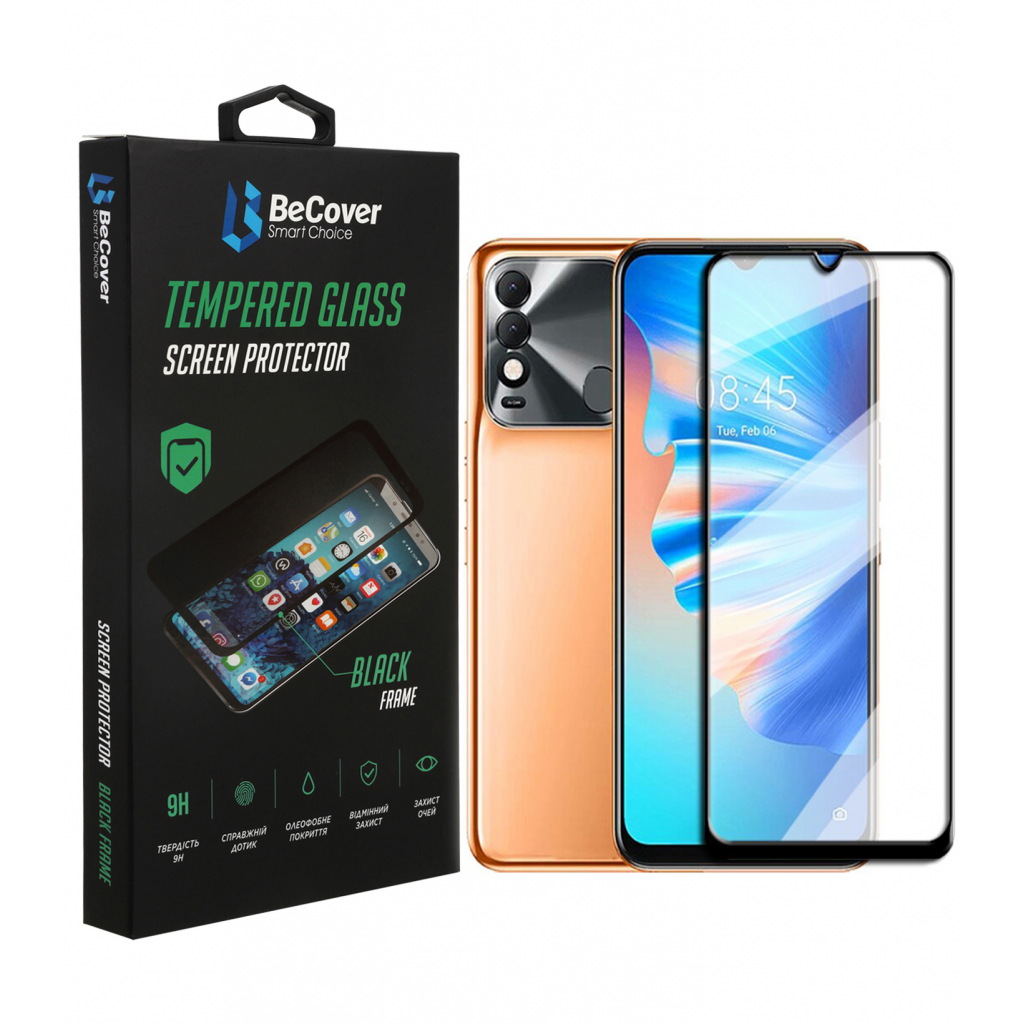 Скло захисне BeCover Tecno Spark 8T Black (707328) - зображення 1