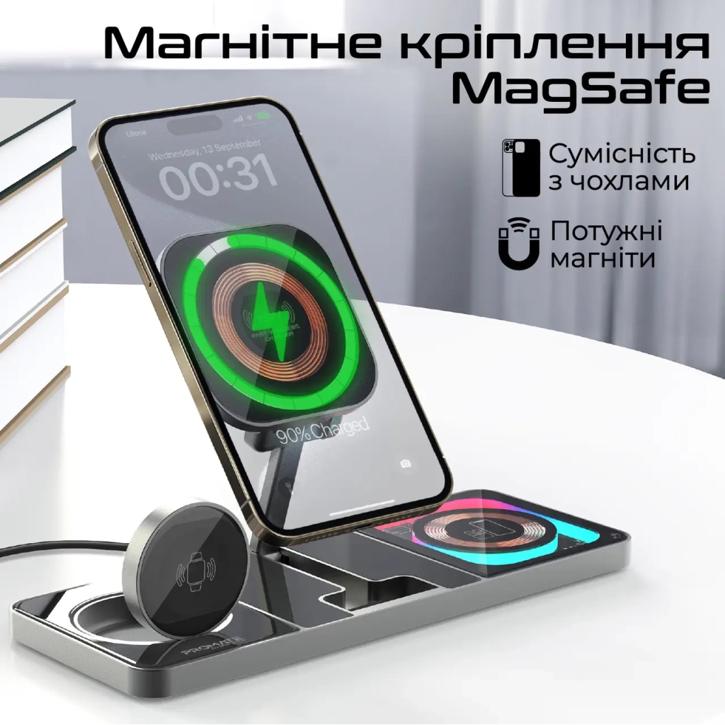 Зарядний пристрій Promate auraslate-trio - зображення 4