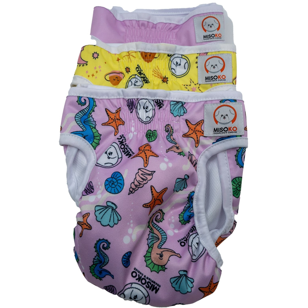 Підгузки для тварин MISOKO&CO багаторазові для собак-сук, S 3 шт. Фантазія (HAINMSK63959RIN) - изображение 1