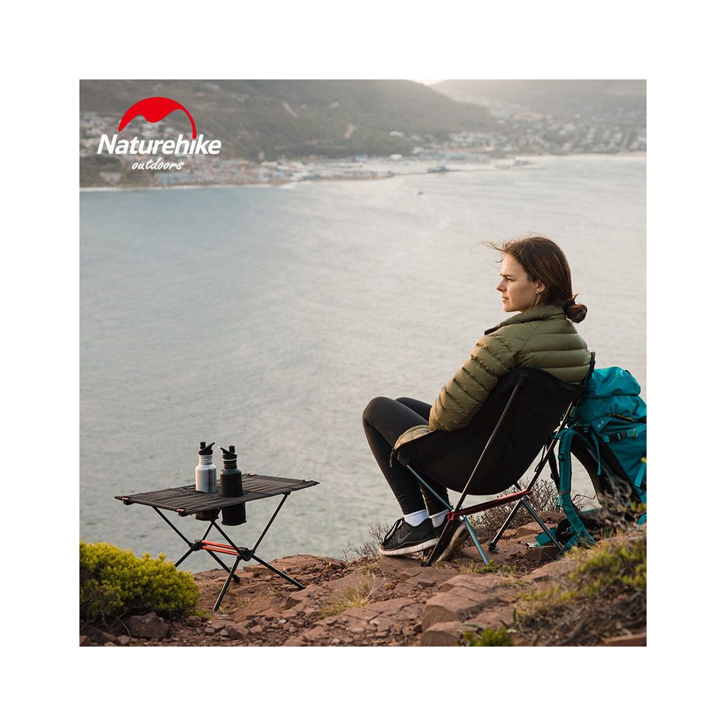 Туристичний стіл Naturehike полегшений NH19Z027-Z сітка/карбон чорний (6976023920400) - зображення 3