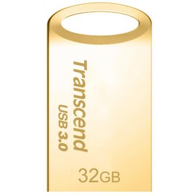 USB флеш накопичувач Transcend 32GB JetFlash 710 Metal Gold USB 3.0 (TS32GJF710G) - зображення 1