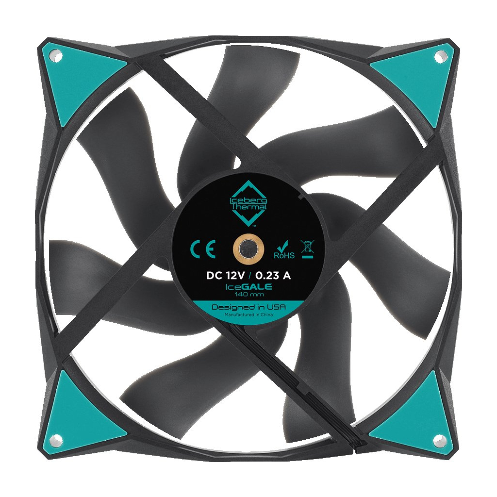 Кулер до корпусу Iceberg Group IceGALE 140mm Gray (ICEGALE14-B0A) - зображення 3