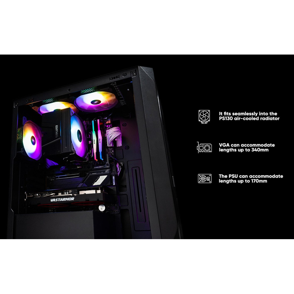 Корпус для ПК 1stPlayer AY7-BK-4F1 - зображення 12