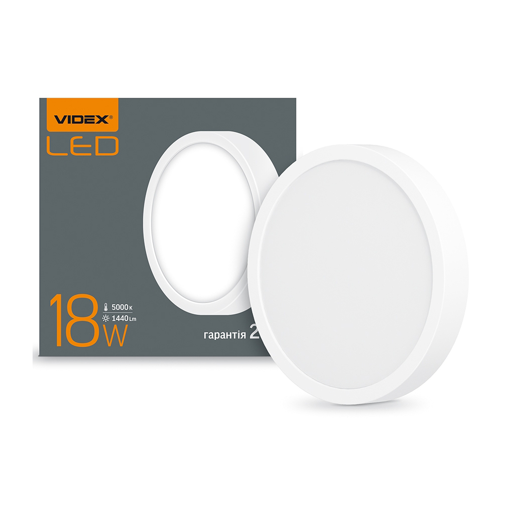 Світильник Videx LED круглий накладний 18W 5000K (VL-DLRS-185) - зображення 3