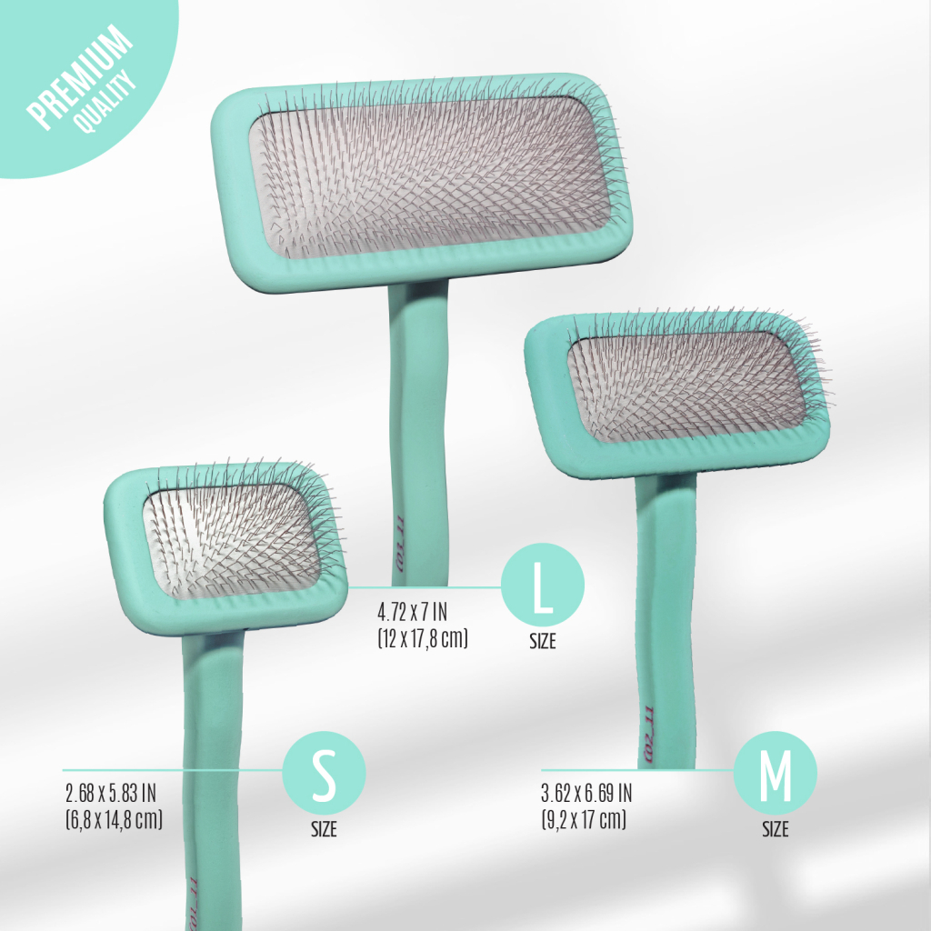 Гребінець для тварин Tauro Pro Line прямокутний S, зубці 11 мм mint (TPLB63545) - изображение 4