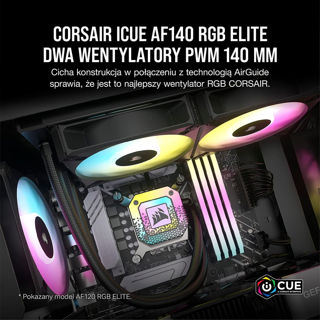 Кулер до корпусу Corsair AF140 RGB Elite Dual Pack (CO-9050156-WW) - зображення 4