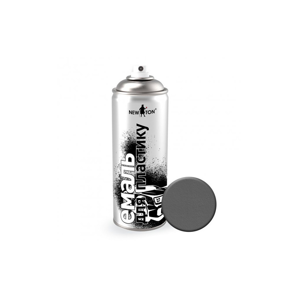 Аерозольна фарба для автомобіля New Ton для пластику структ. сіра, 400мл (695) - зображення 1