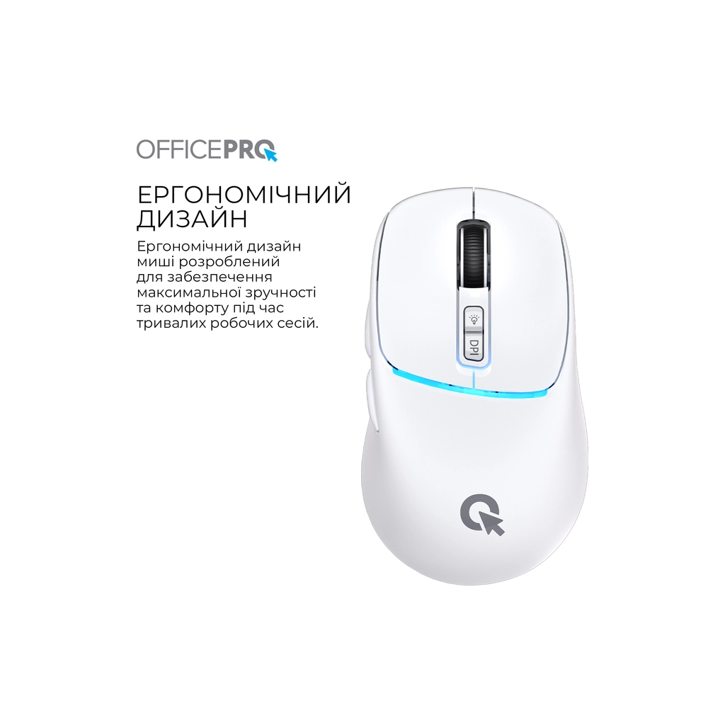 Мишка OfficePro M468W Wireless/Bluetooth White (M468W) - зображення 6