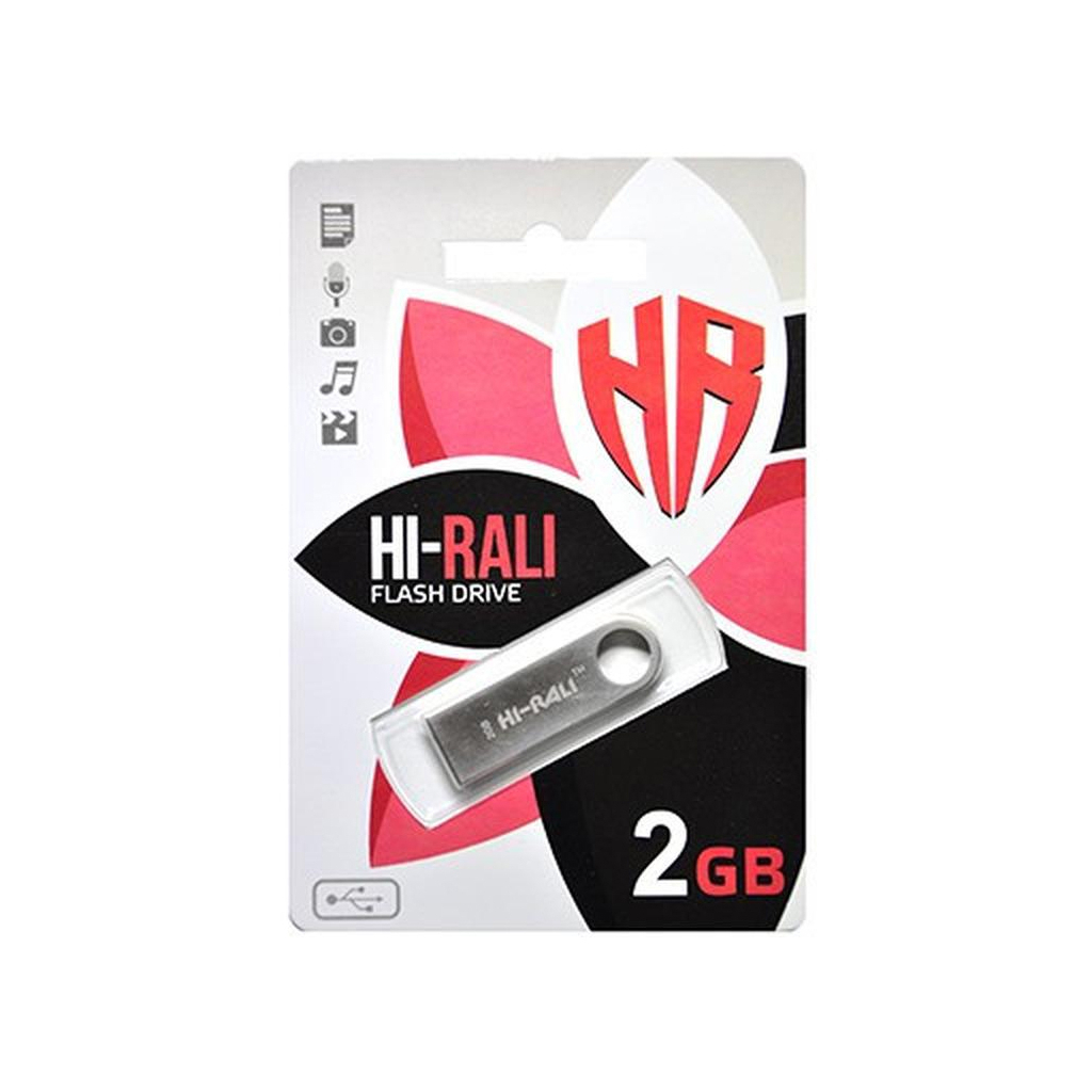 USB флеш накопичувач Hi-Rali 2GB Shuttle Series Black USB 2.0 (HI-2GBSHBK) - зображення 1