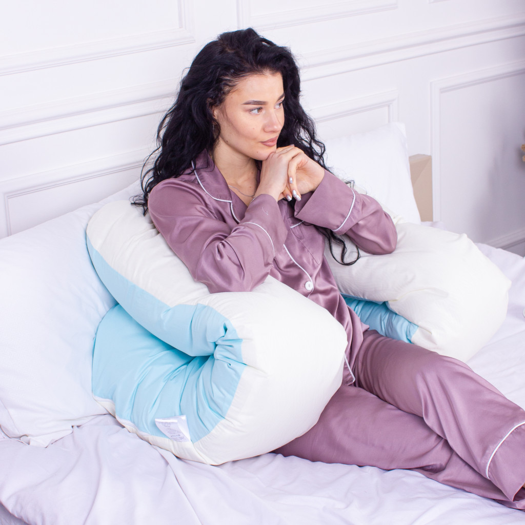 Подушка MirSon для вагітних та відпочинку Eco Line №8017 U-подібна Clear Water (2200006178422) - изображение 5