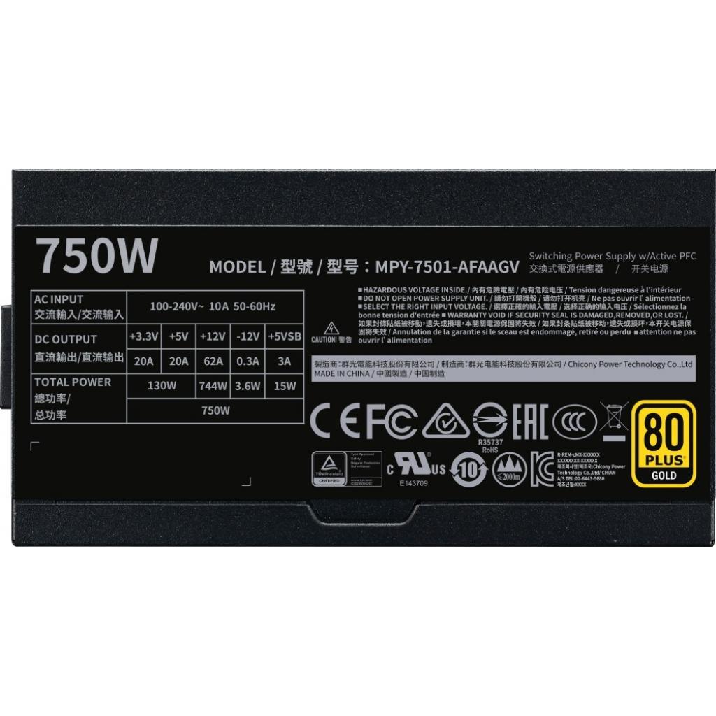 Блок живлення CoolerMaster 750W Master V Gold (MPY-7501-AFAAGV-EU) - зображення 3