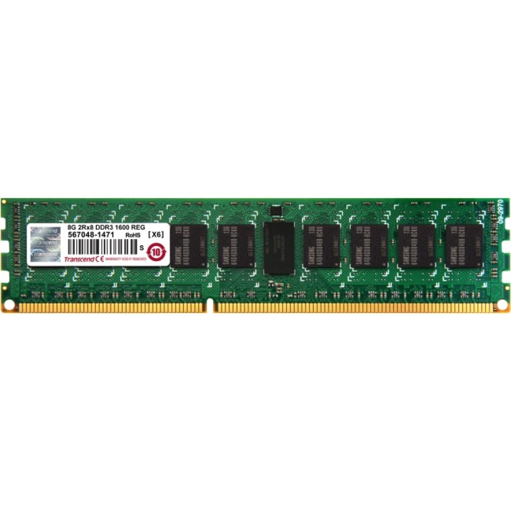 Модуль пам'яті для сервера DDR3 8GB ECC RDIMM 1600MHz 2Rx8 1.5V CL11 Transcend (TS1GKR72V6H) - зображення 1