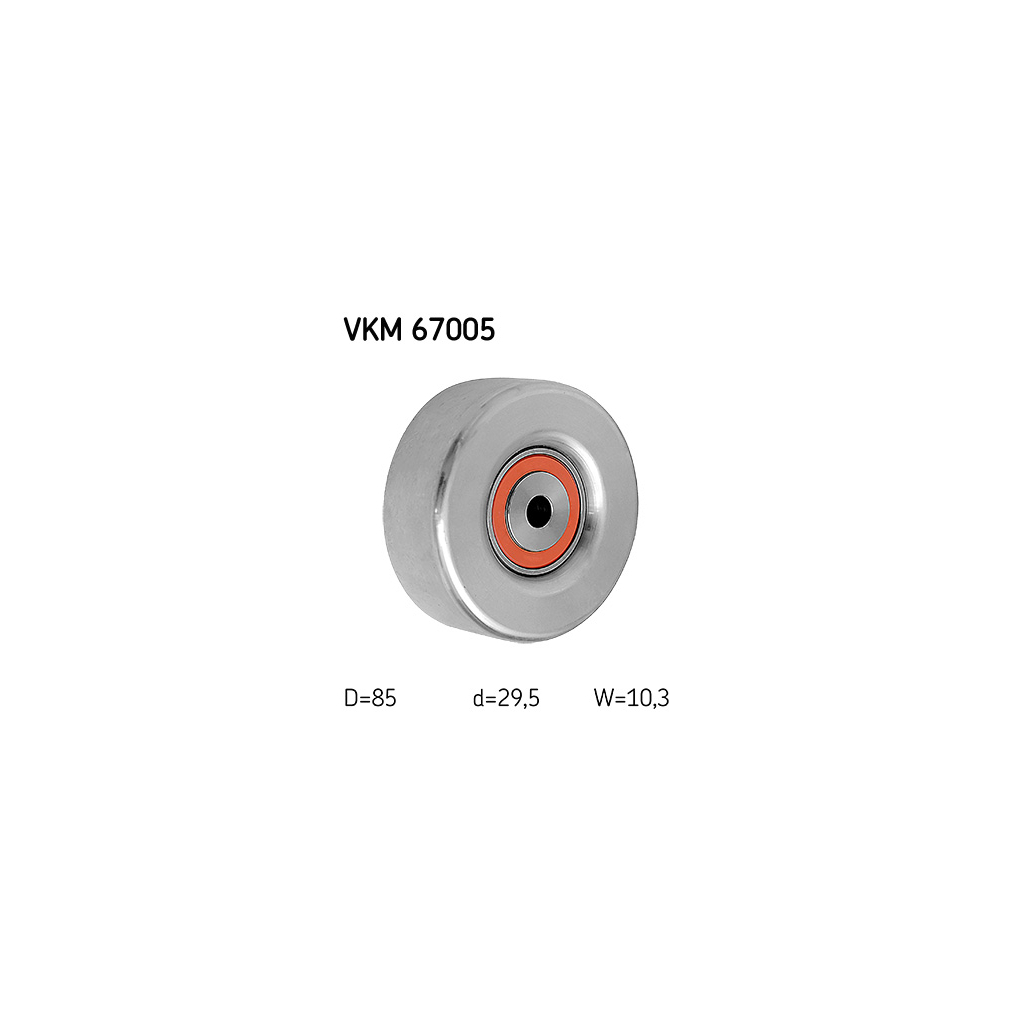 Ролик натягувача ременя SKF VKM 67005 - зображення 1