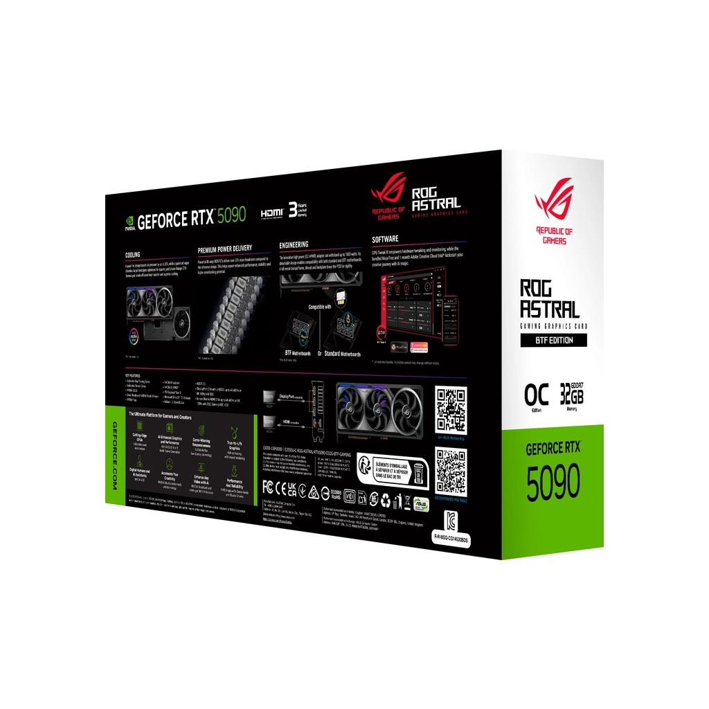 Відеокарта ASUS GeForce RTX5090 32GB ROG ASTRAL BTF OC GAMING (ROG-ASTRAL-RTX5090-O32G-BTF-GAMING) - изображение 11