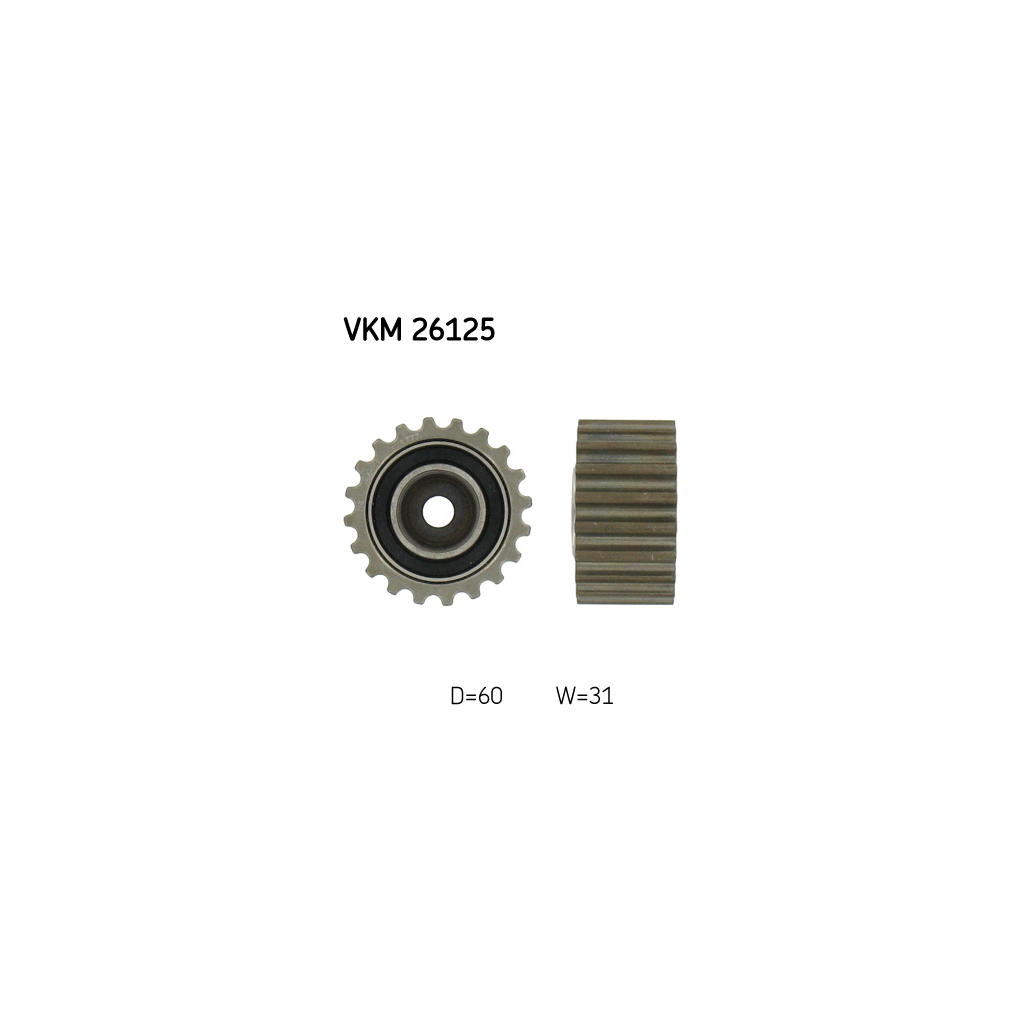 Ролик натягувача ременя SKF VKM 26125 - зображення 1